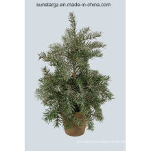 Ice Nordmann Fir Tree Artificial Plant with Pot for Christmas Decoration (43901)